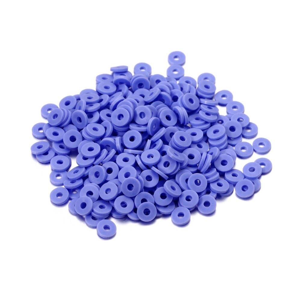 6mm Flat Round Polymer Resin Clay Beads