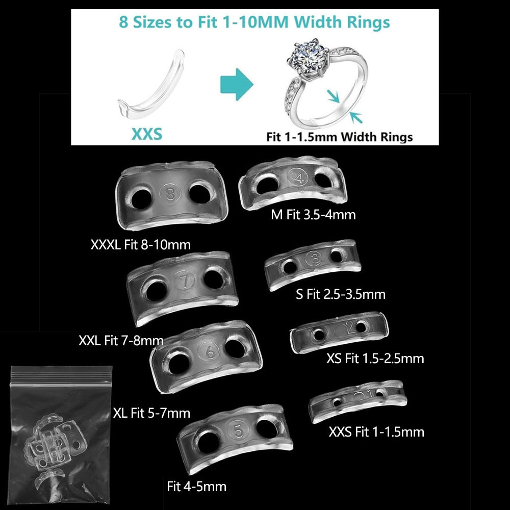 Transparent Ring Size Adjustment Set
