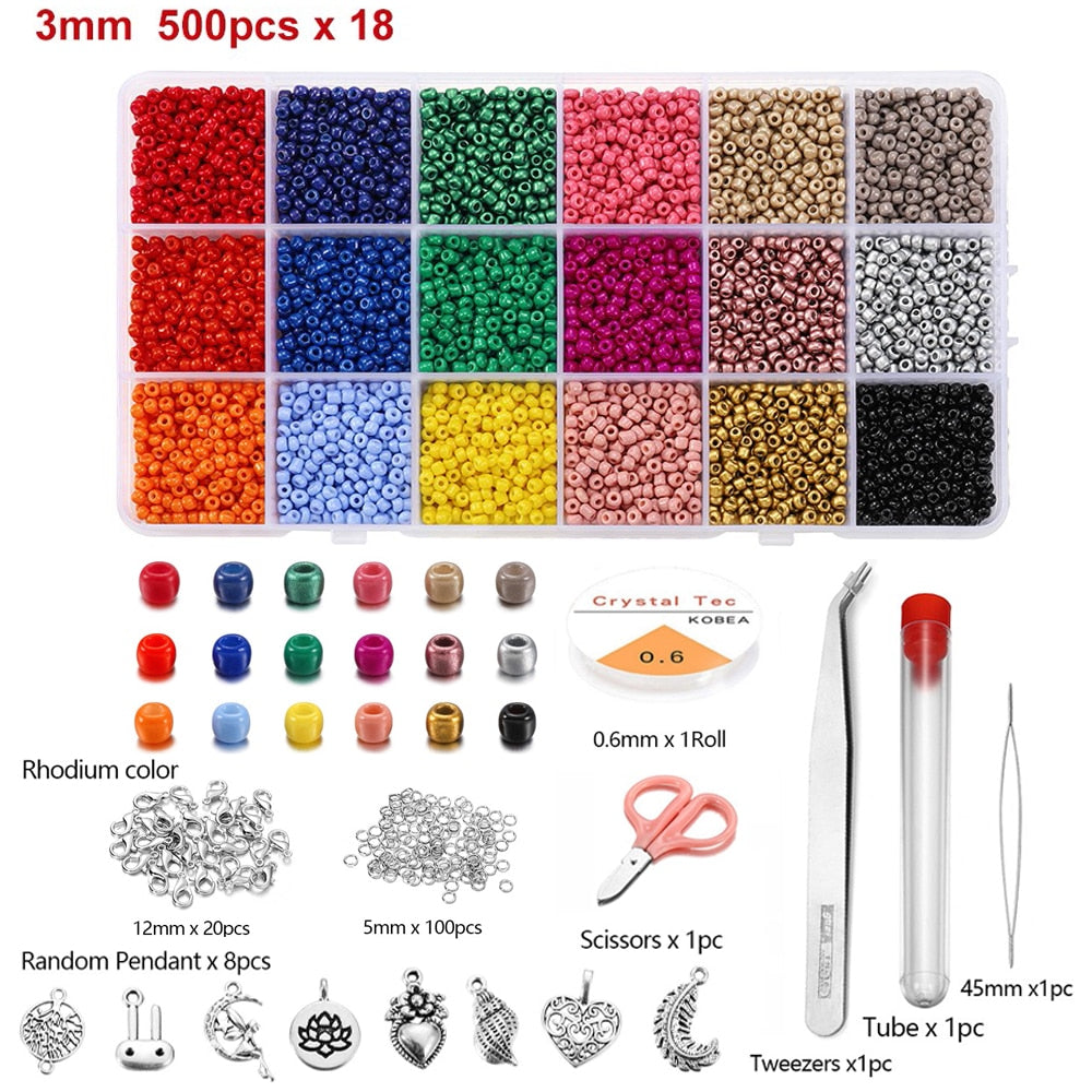 3mm Charm Beads 9000pcs Box Set