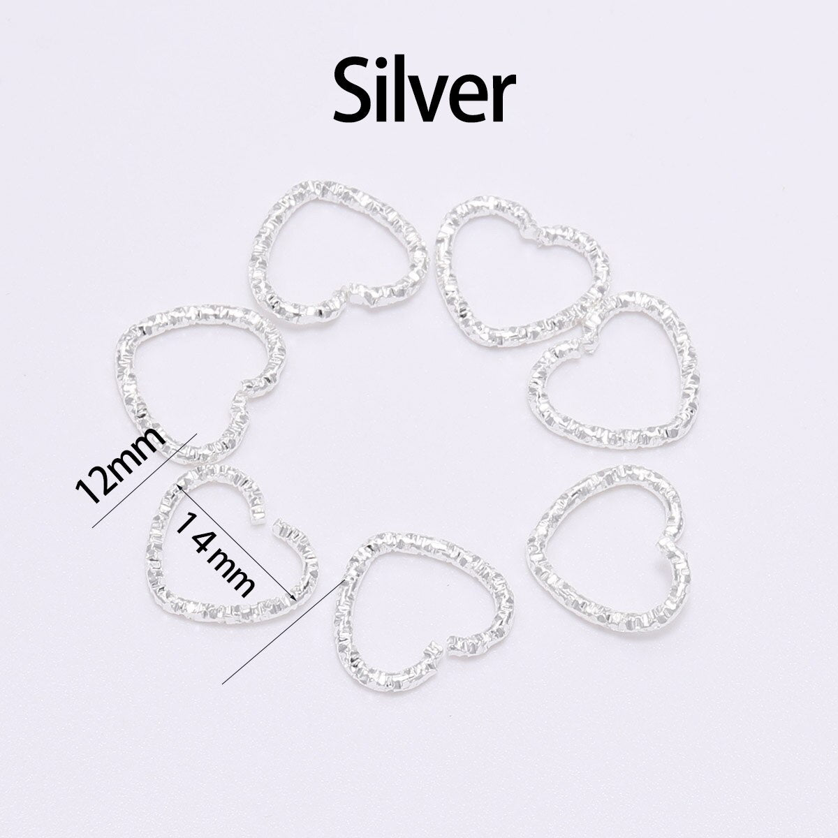 30-100pcs 8-20mm Gold Twisted Jump Rings