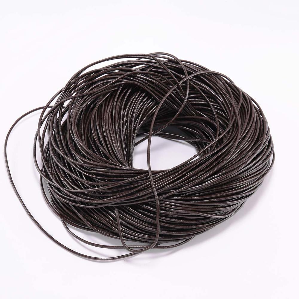 1.5 2 2.5 3 4 5 6mm Genuine Cow Leather Round Thong Cord, 2-5m lot
