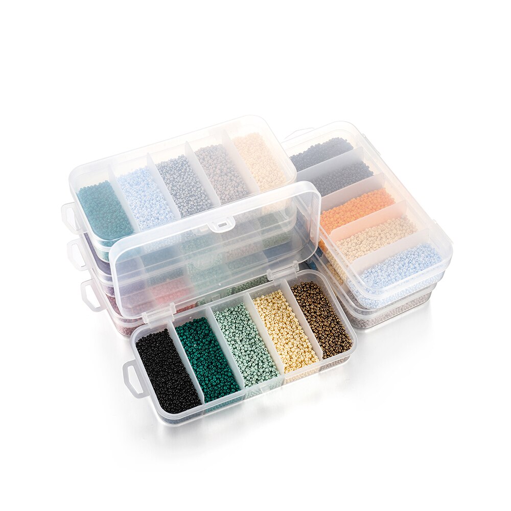 5 Color 2mm Czech Seed Beads Box