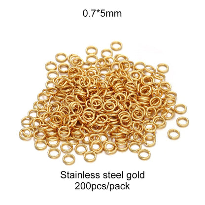 4-10mm Steel Jump Ringsб 50-200pcs