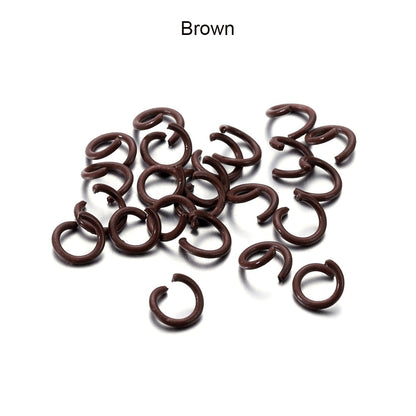 1.2x8mm Colorful Metal Jump Rings, 100pcs