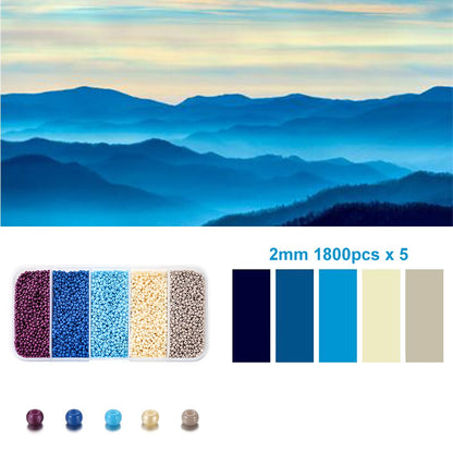 5 Color 2mm Czech Seed Beads Box