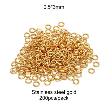 4-10mm Steel Jump Ringsб 50-200pcs