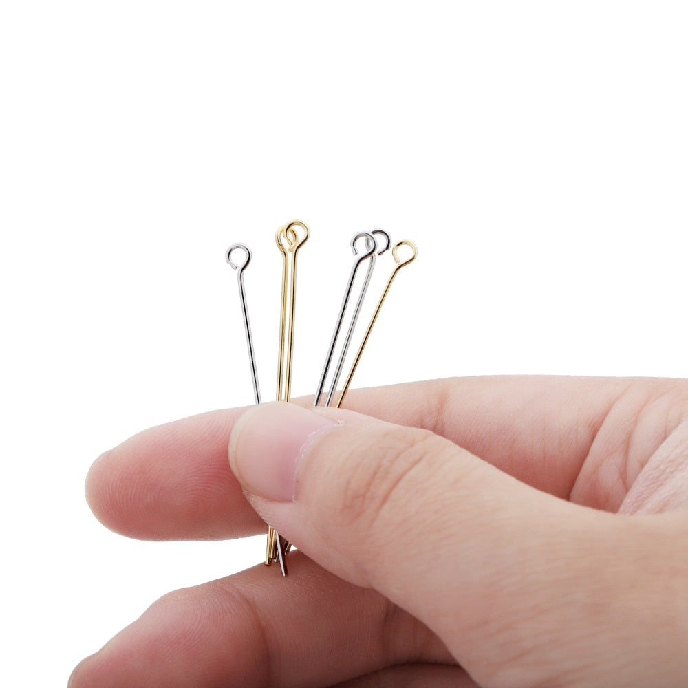 20-40mm Gold Plated Copper Pins, 100pcs