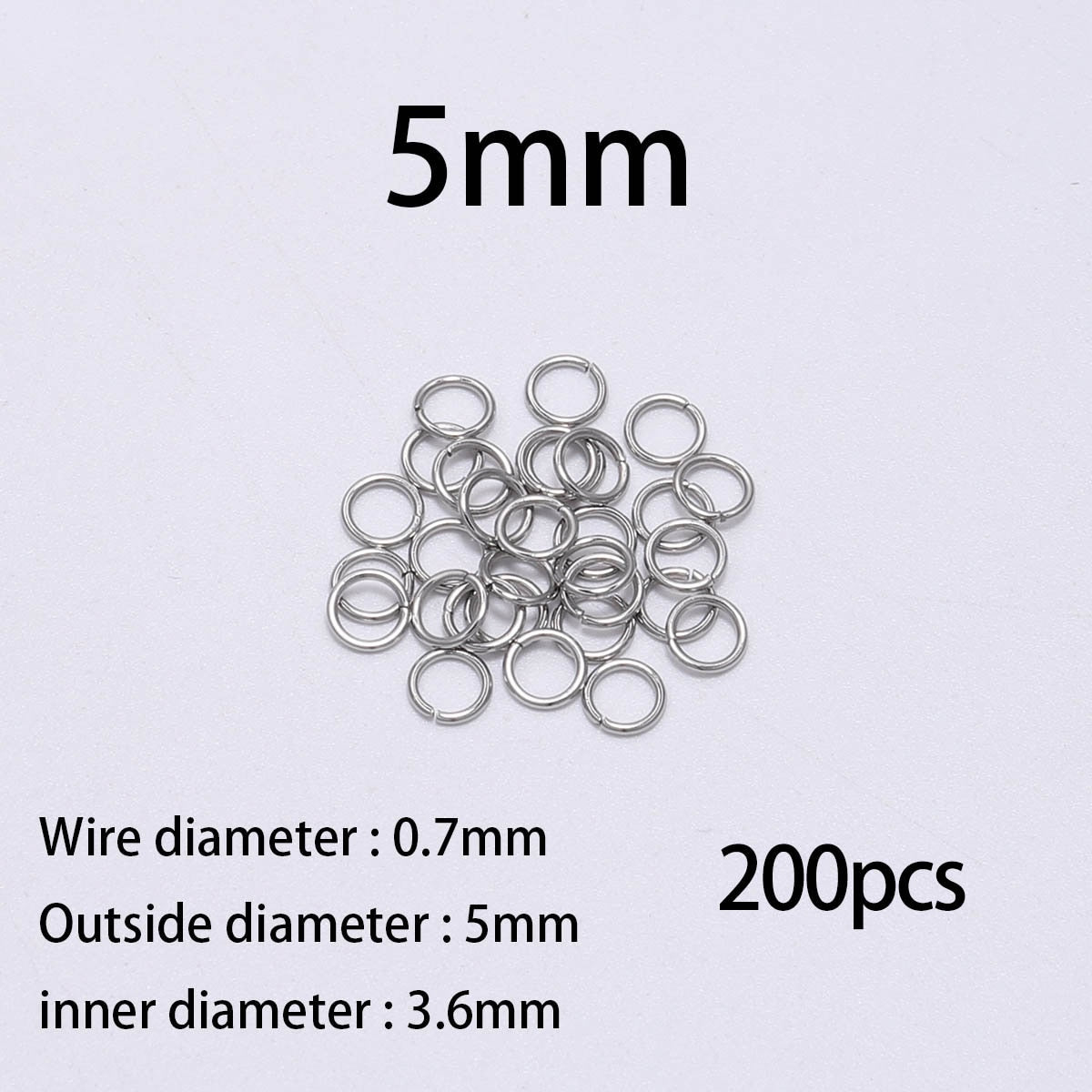 4-10mm Steel Jump Ringsб 50-200pcs