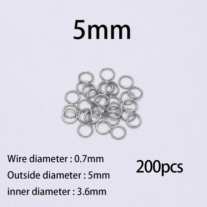 4-10mm Steel Jump Ringsб 50-200pcs