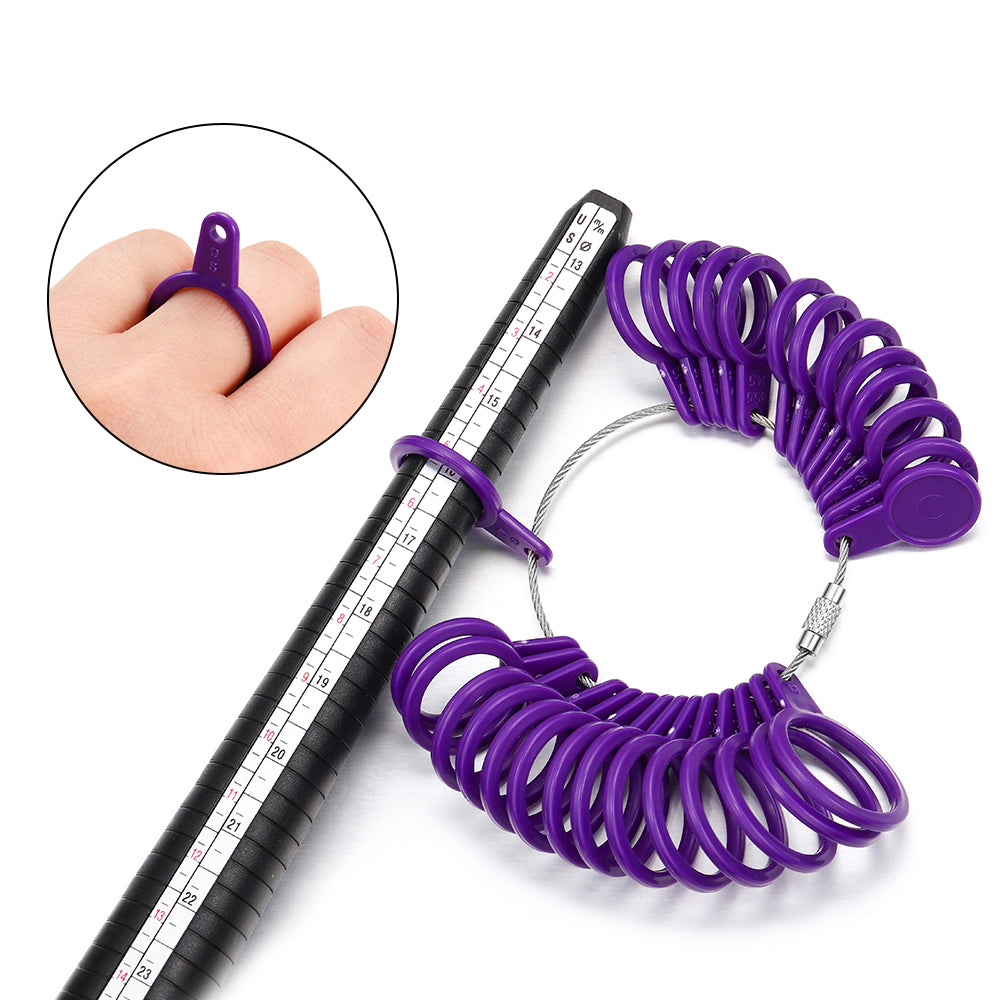 Professional Ring Mandrel Stick & Finger Gauge for Accurate Jewelry Sizing, 1pcs