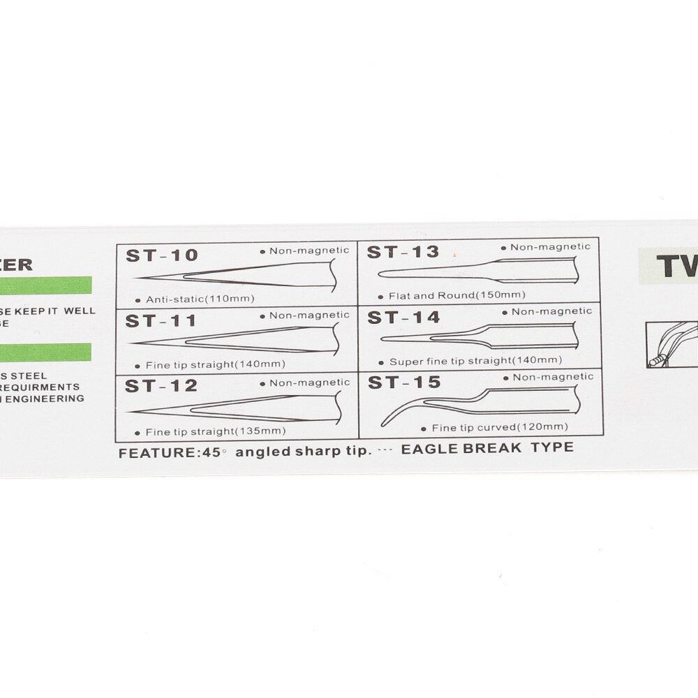 Anti-Static Bent Nose Tweezers for Diamonds