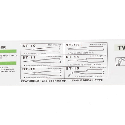 Anti-Static Bent Nose Tweezers for Diamonds