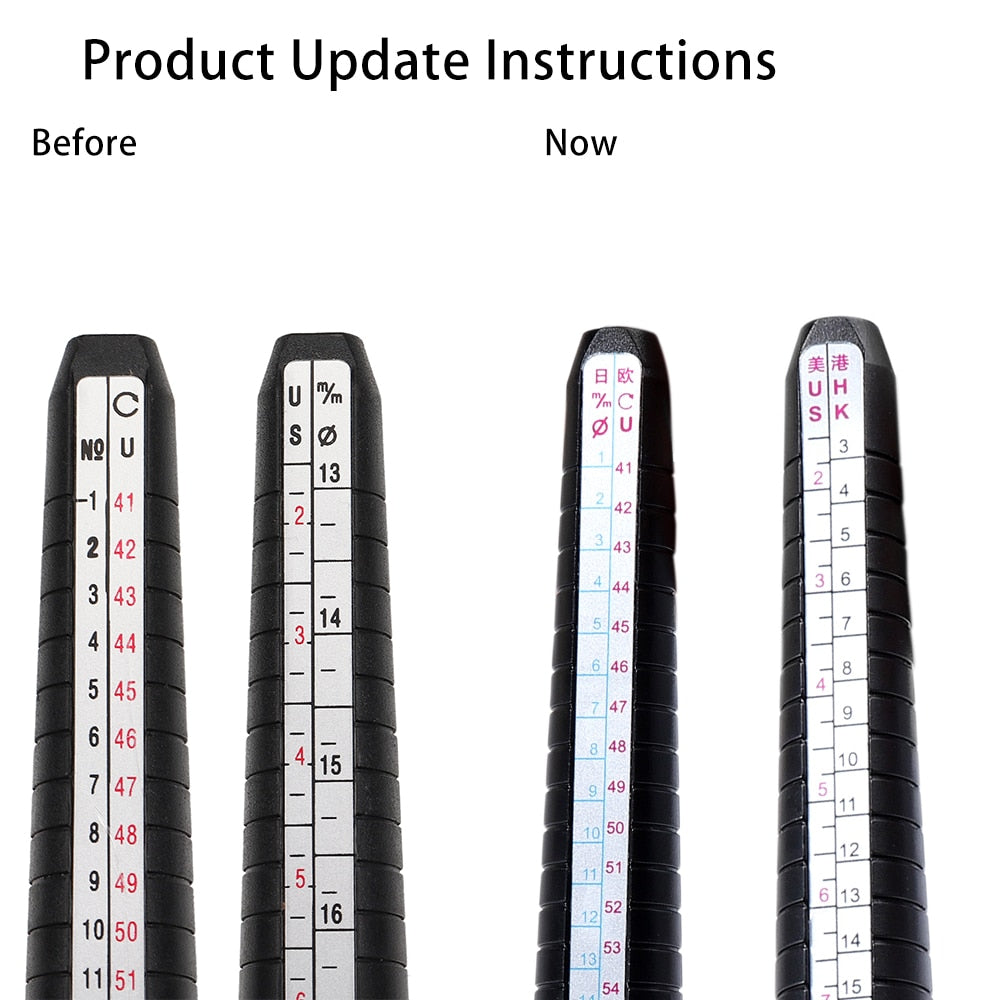 Professional Ring Mandrel Stick & Finger Gauge for Accurate Jewelry Sizing, 1pcs