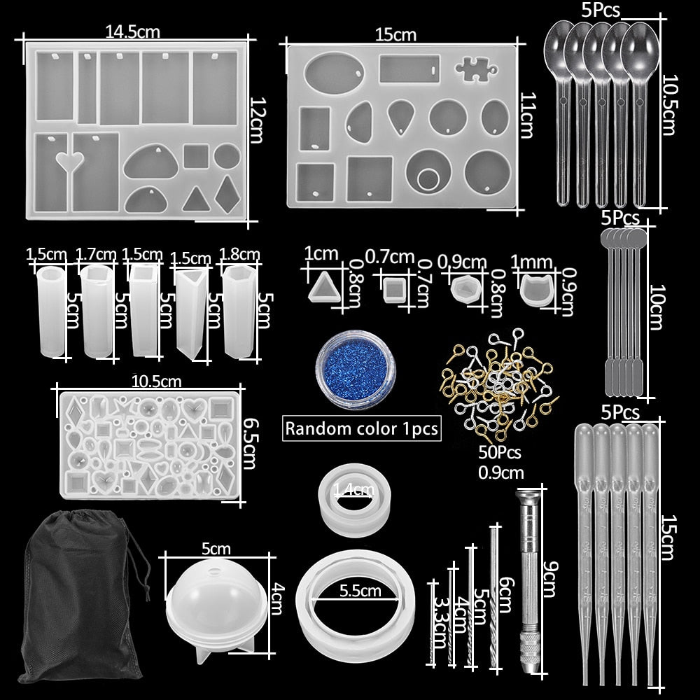 Epoxy Casting Molds Sets, 15-348Pcs