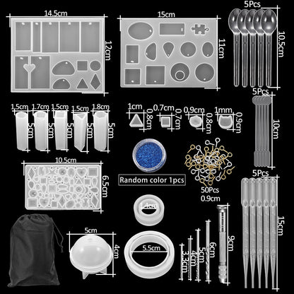 Epoxy Casting Molds Sets, 15-348Pcs