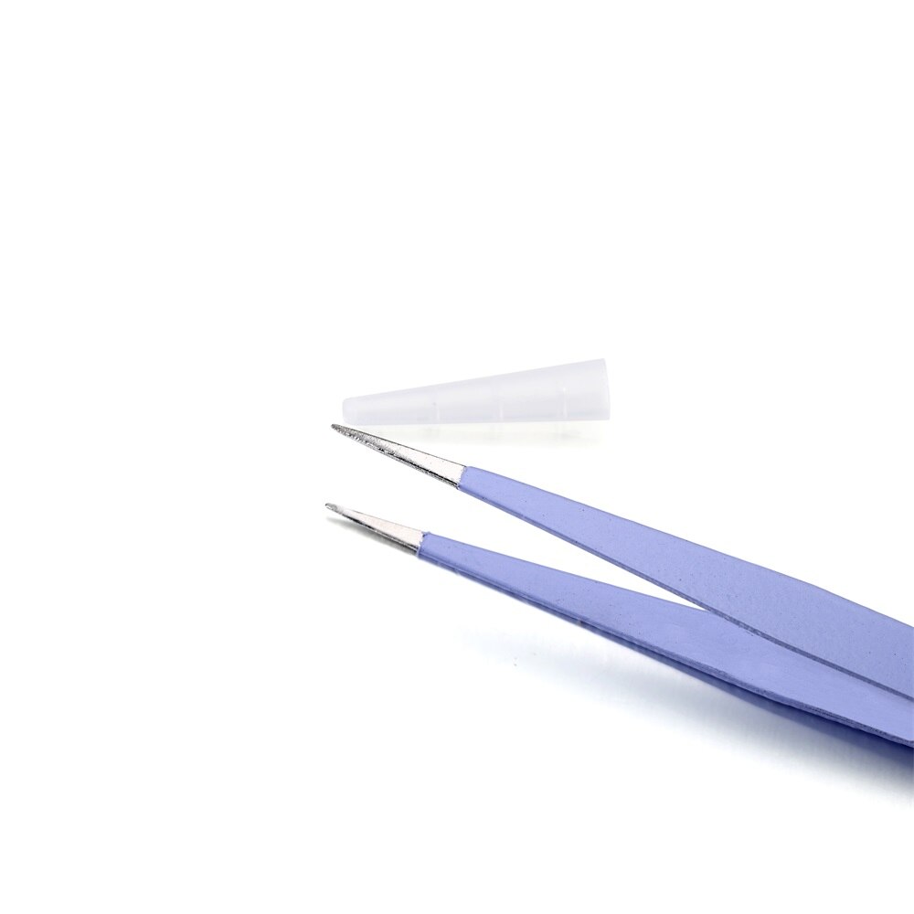 3-Color Bent Nose Tweezers, 1pc