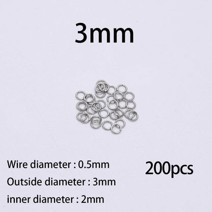 4-10mm Steel Jump Ringsб 50-200pcs