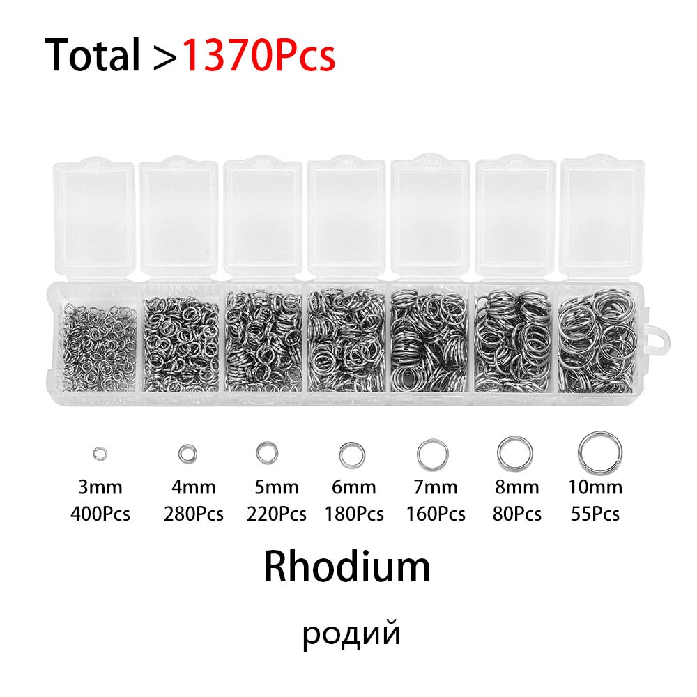 Open Jump Ring Connectors Set, 1370pcs