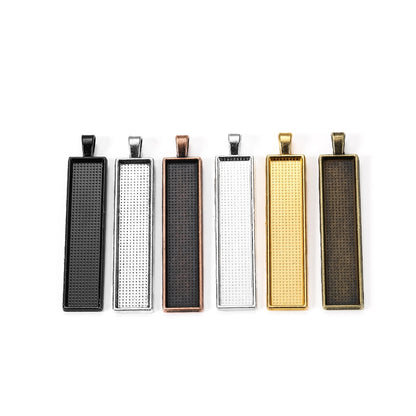 5pcs 10x50mm Rectangle Pendant Cabochon Base