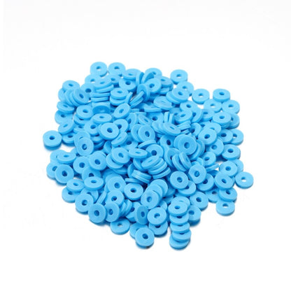 6mm Flat Round Polymer Resin Clay Beads