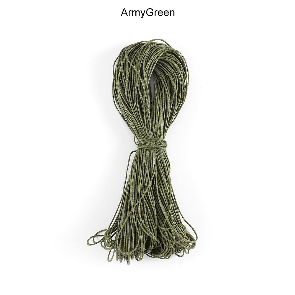 1 mm Polyester Braided Rope, Beaded Cord Wax, 65m lot