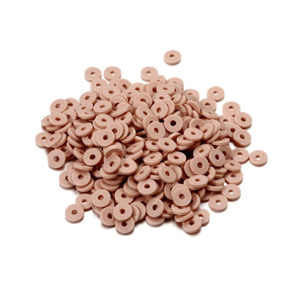 6mm Flat Round Polymer Resin Clay Beads