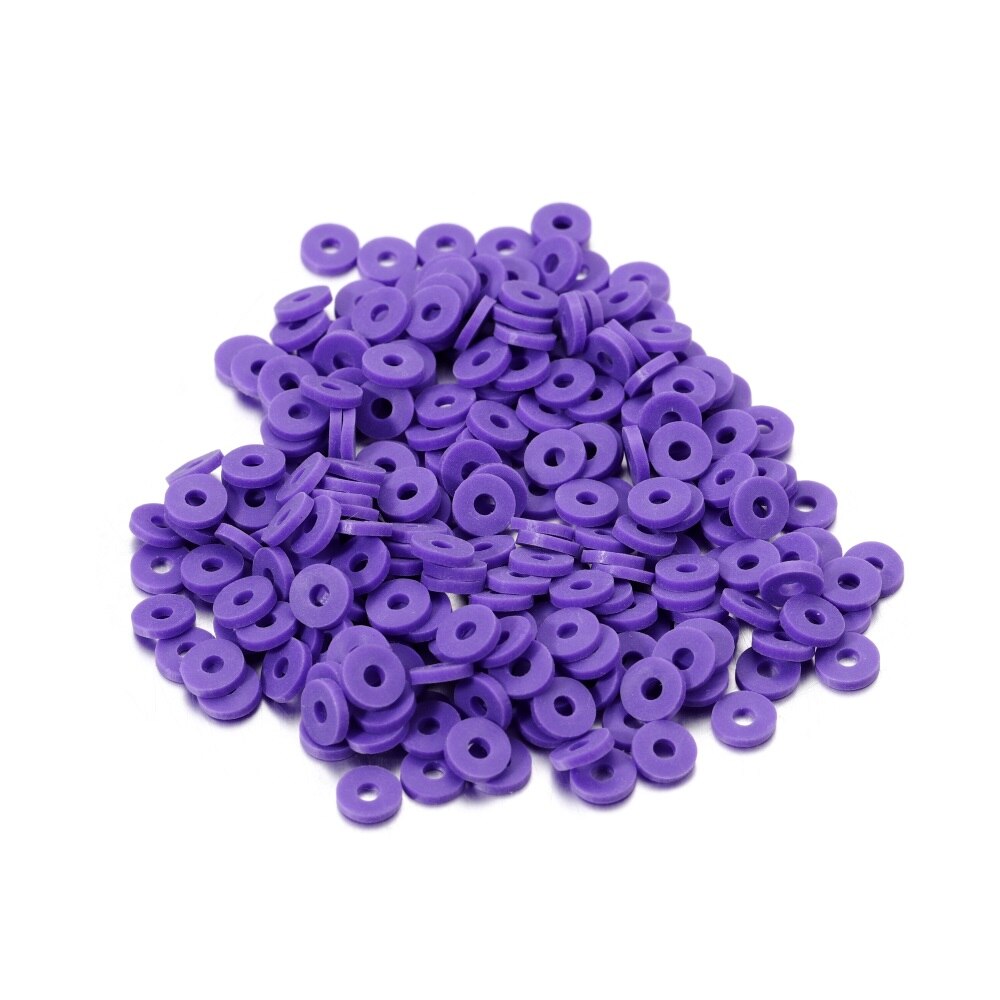 6mm Flat Round Polymer Resin Clay Beads