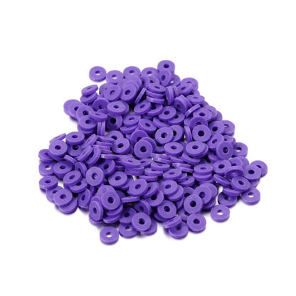 6mm Flat Round Polymer Resin Clay Beads