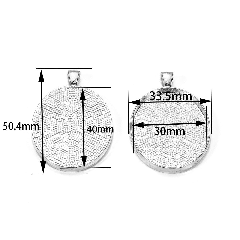 5pcs 30x40mm Gold Pendant Cabochon Base