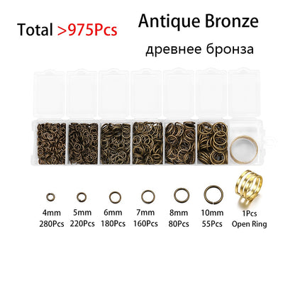 Open Jump Ring Connectors Set, 975pcs