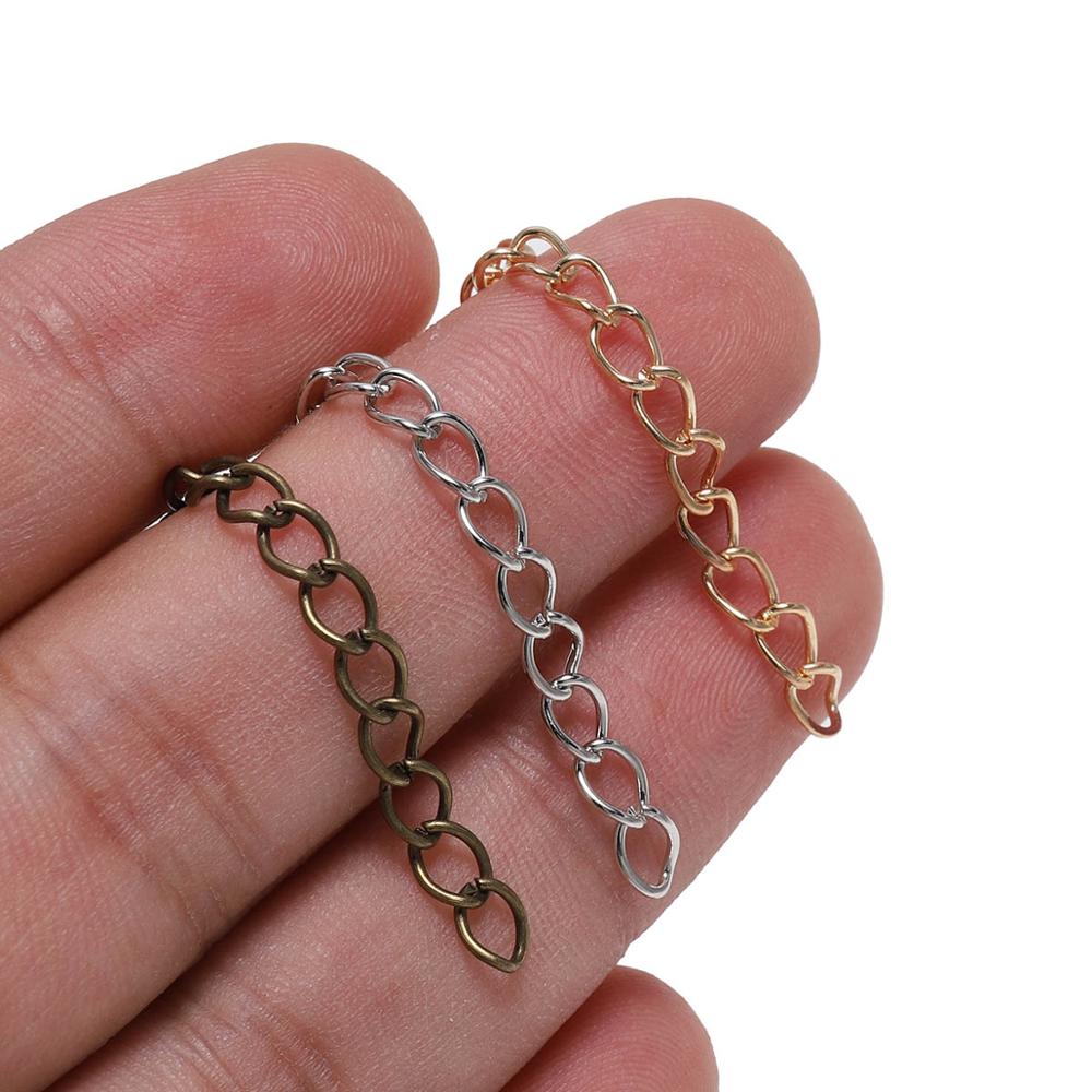 50mm 70mm  Necklace Extension Chain, 100pcs lot