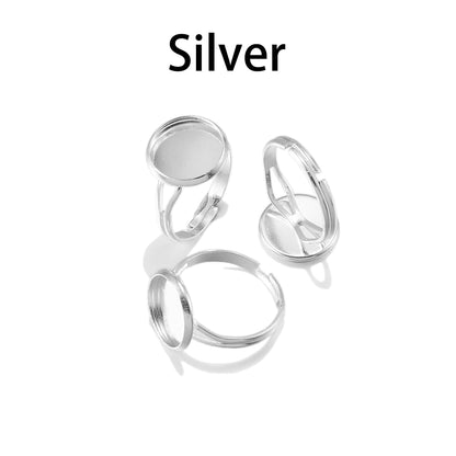 10pcs Adjustable Ring Base for Glass Cabochons