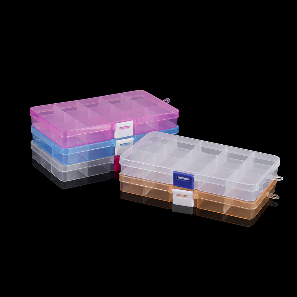 Adjustable Grids Jewelry Beads Storage Box