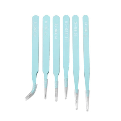3-Color Bent Nose Tweezers, 1pc