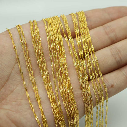 42cm Necklace Water Wave Chains with  Lobster Claw Clasp