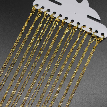 42cm Necklace Water Wave Chains with  Lobster Claw Clasp