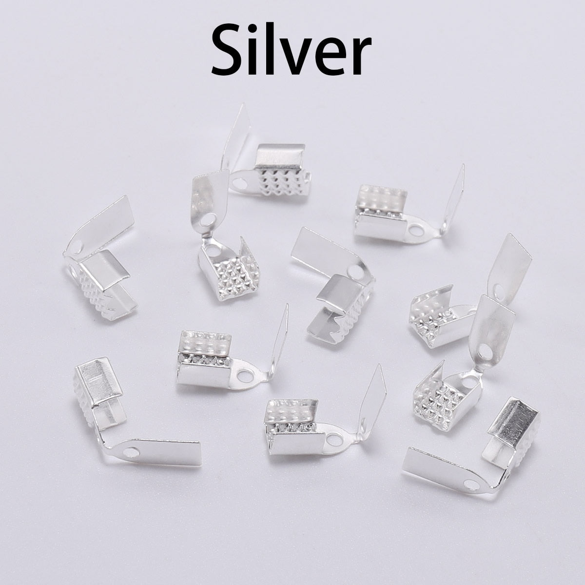 Metal Rope Fastener Crimp Cord End Cap 4 5 6mm, 100pcs