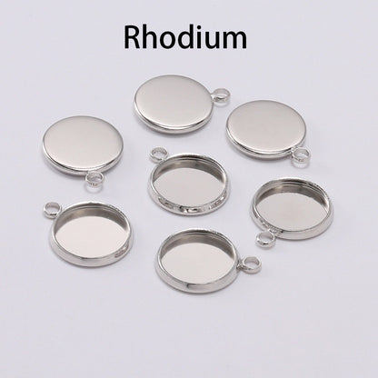20pcs 10 12 16mm Round Cabochon Base Tray