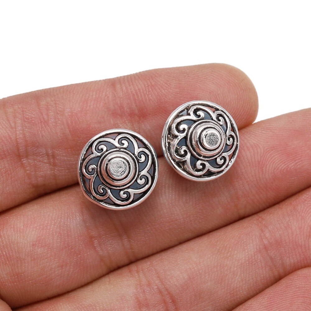 14,5 mm tibetische Sonnenblumen-Antik-Perlenkappen, 20 Stück