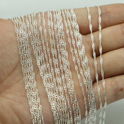 42cm Necklace Water Wave Chains with  Lobster Claw Clasp