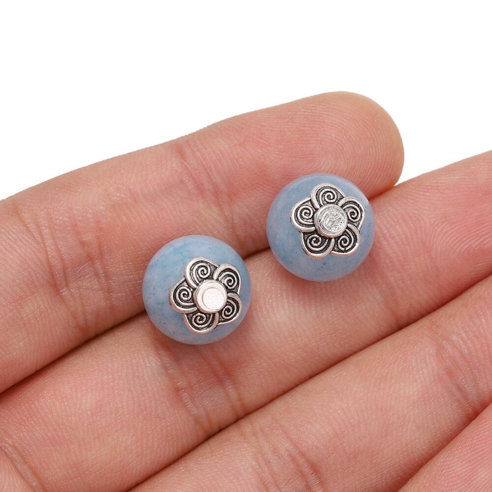 8.5mm Carved Plum Blossom Bead Caps, 100pcs