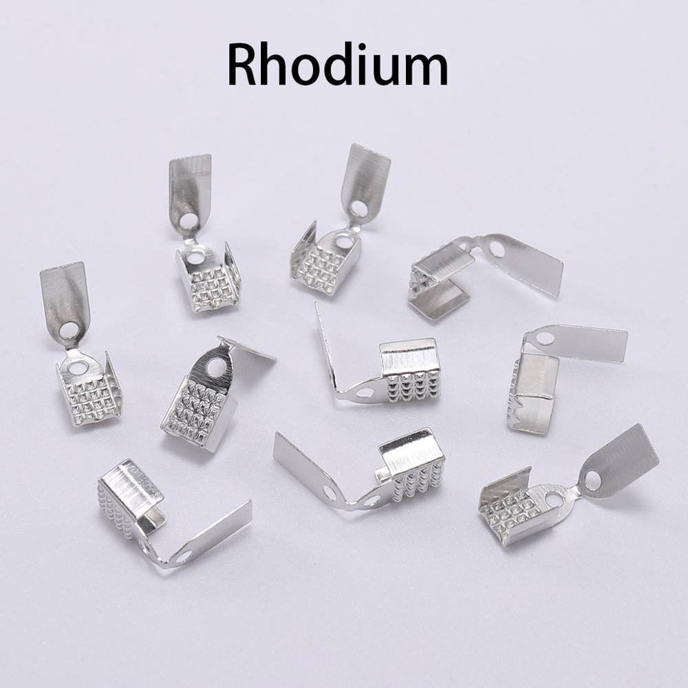 Metal Rope Fastener Crimp Cord End Cap 4 5 6mm, 100pcs