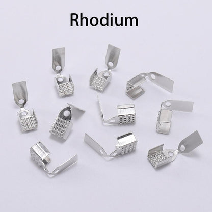 Metal Rope Fastener Crimp Cord End Cap 4 5 6mm, 100pcs