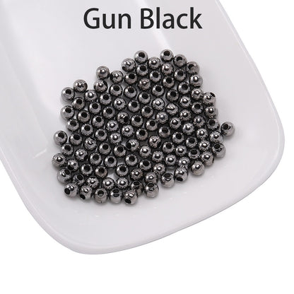 Goldfarbene, runde Abstandsperlen, 3–6 mm, 30–300 Stück