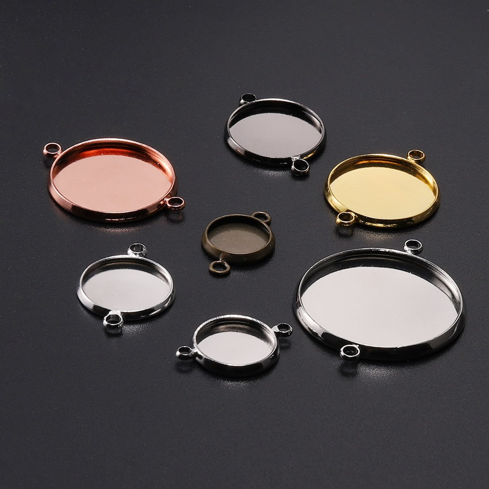 20pcs 10 12mm Gold Bracelet Cabochon Base Tray