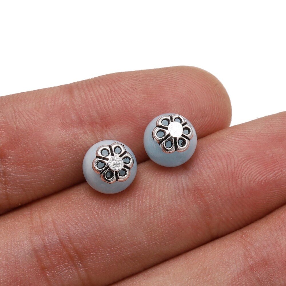 6 mm ausgehöhlte Blumen-Torus-Perlenkappen, 100 Stück