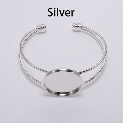 18 20 25mm Gold Bangle Bracelet Cabochon Base