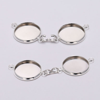 20pcs 10 12mm Gold Bracelet Cabochon Base Tray