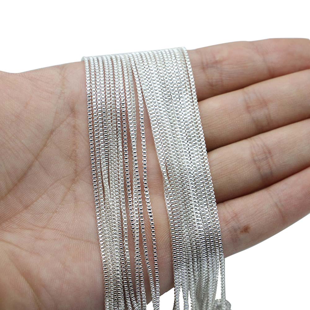 50cm Copper Chains Box with Lobster Claw Clasp 12Pcs Pack