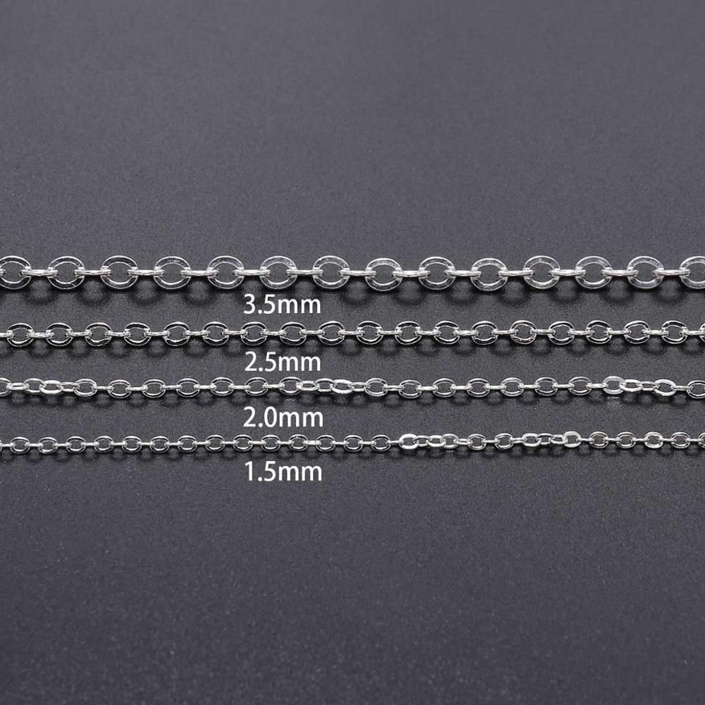 1.5 2mm Oval Link Necklace Chain, 5m lot